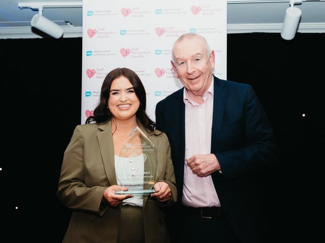 Nicola Marshall, Social Worker, Limavady Health Centre, winner of the Joan Ross Memorial Award.