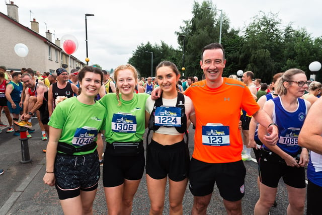 Emma Cooney, Amy O'Connor, Niamh McGahon and Johnny Craig are all set for the Strabane Lifford Half Marathon. (Photo: Karol McGonigle)