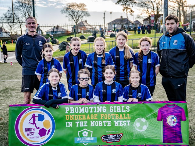 The Raphoe Town FC team which competed at the inaugural North West U12 Charity Cup at Ulster University's Duncreggan Road pitches. (Photo: Rodi Jeerasoo)