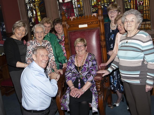 The Deputy Mayor Angela Dobbins with a group at the Mayor's Tea Dance.