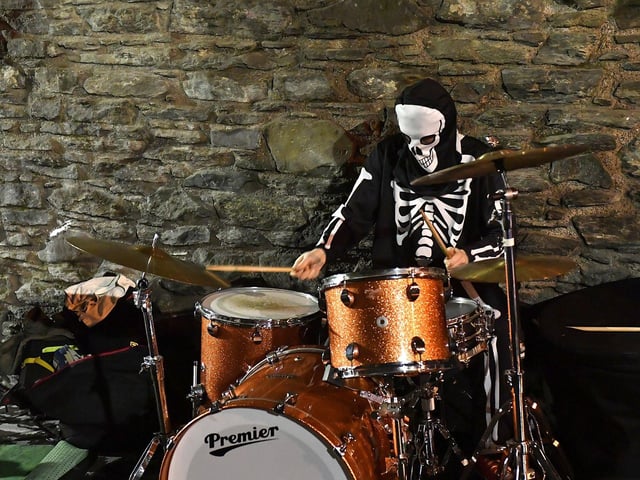 Ghostly drummer at Castle Gate. Photo: George Sweeney
