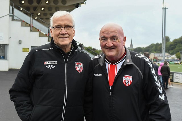 Fans in the Brandywell for Derry City’s game against Shelbourne. Photograph: George Sweeney