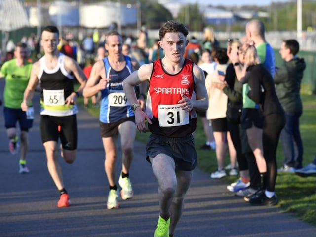 Jack Crampsey (31) City of Derry Spartans. Photo: George Sweeney