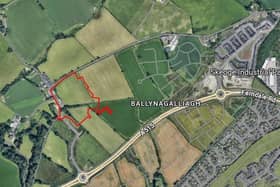 The application site outlined in red.