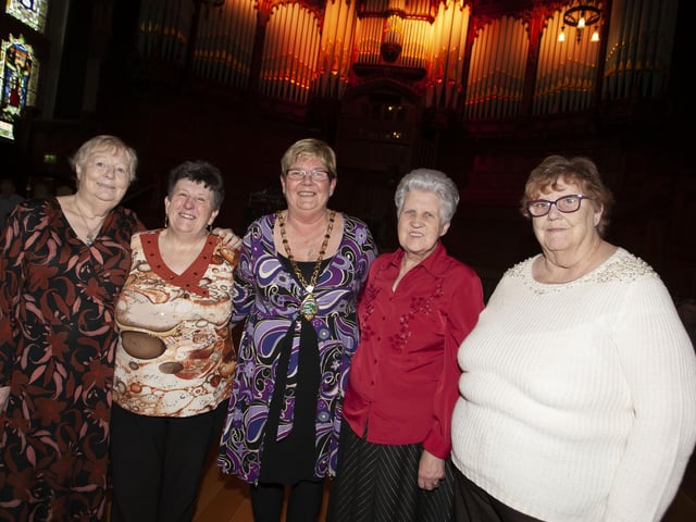 A group pictured with the Deputy Mayor Angela Dobbins at the Mayor's Tea Dance.