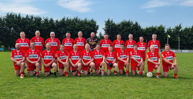The Derry Masters team that defeated Armagh on Saturday in Pearse Og Park.