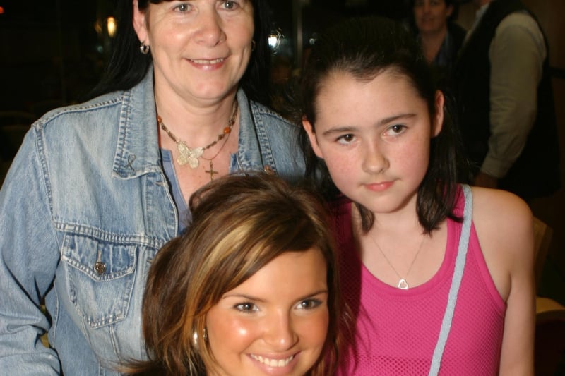 Derry people meeting Nadine Coyle and her family at the Lifford Races in October 2003
