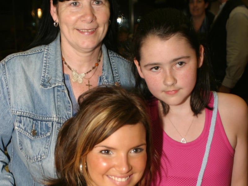 Derry people meeting Nadine Coyle and her family at the Lifford Races in October 2003
