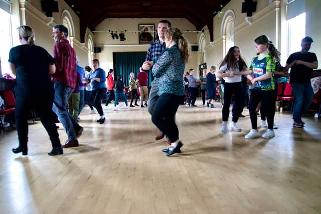 A preparatory ceili dance workshop in advance of the festival.