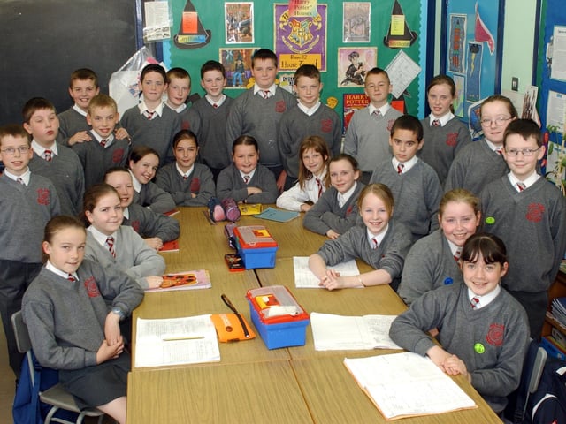 P 7 pupils at Holy Family Primary School, Ballymagroarty. (2305C25)