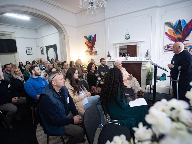 HURT Centre Manager, Dessie Kyle addressing the attendance on Friday morning. (Photos: Jim McCafferty Photography)