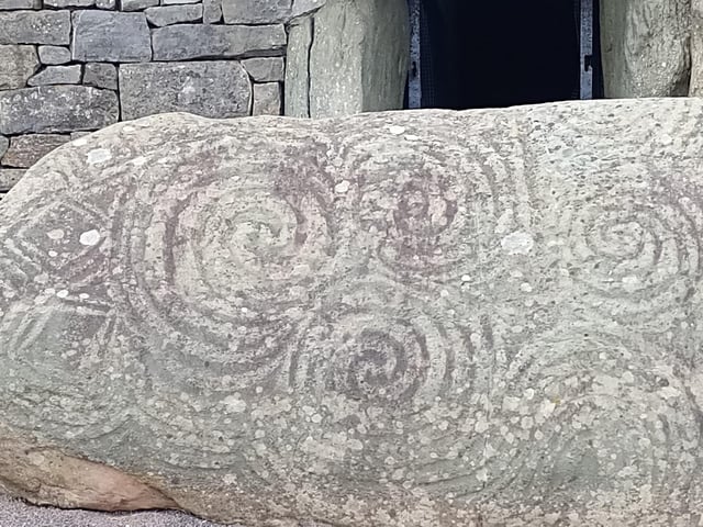 Newgrange, Ireland 3200 B.C. at Brú na Bóinne, County Meath.