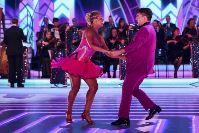 Broadcaster Carl Mullan with his Dance Partner Emily Barker during Dancing With The Stars Series 6 .