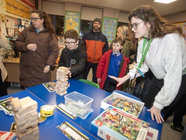 Fun and games during a visit to the Maths Department.