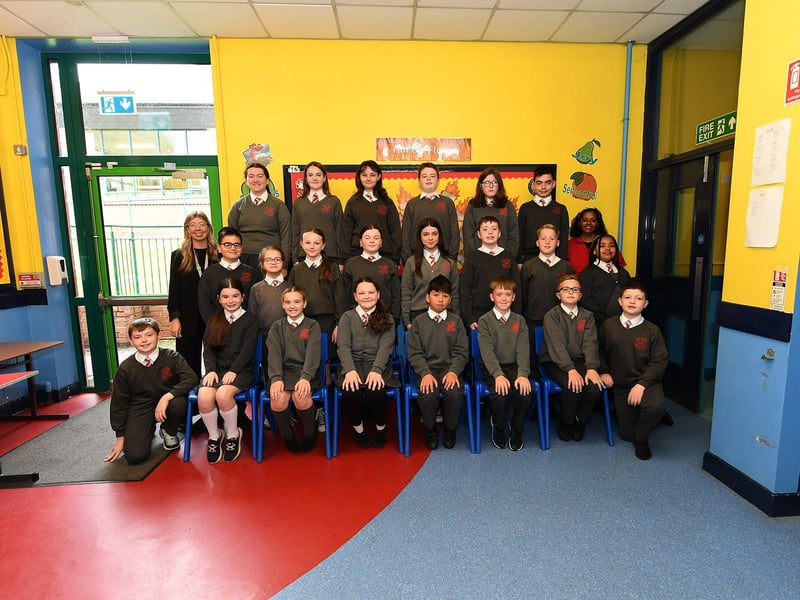 Miss Bradley’s P7 class at Holy Family Primary School.
