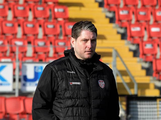 Ruaidhrí Higgins, manager of Derry City FC. Photo: George Sweeney