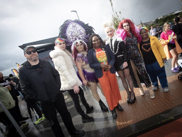 The Mayor of Derry City and Strabane District Council, Lillian Seenoi-Barr pictured at Saturday's Foyle Pride Parade. (Photos: Jim McCafferty Photography)