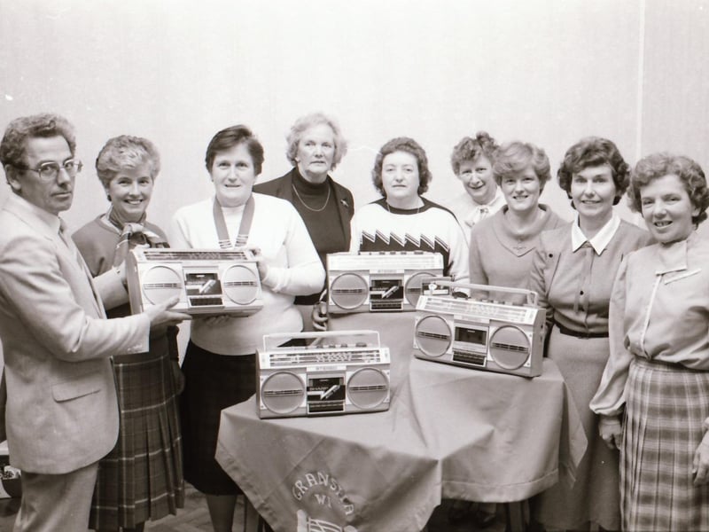 Gransha Women's Institute  donate radios for the hospital.