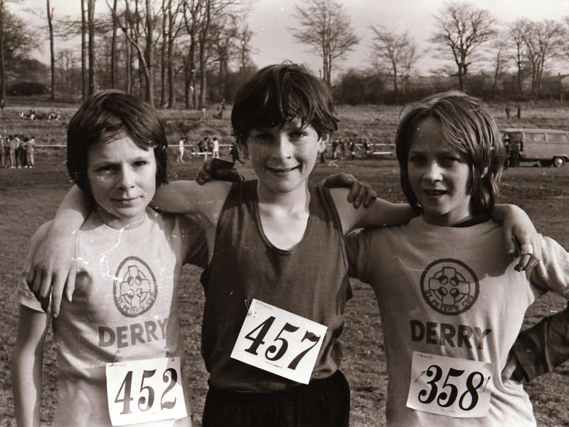 Young participants in the district championships at St Columb's Park in Derry.