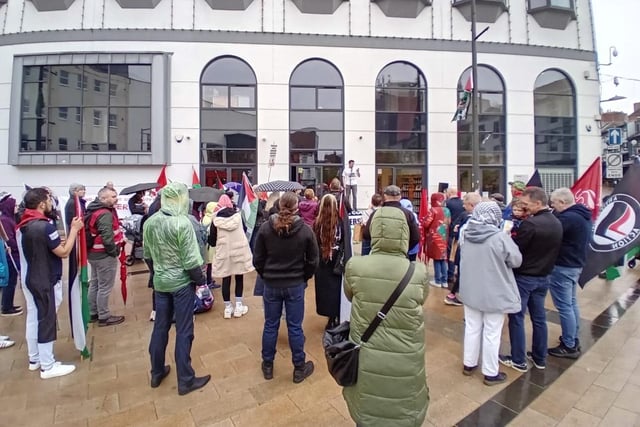 The annual May Day rally took place in Waterloo Place on Saturday.