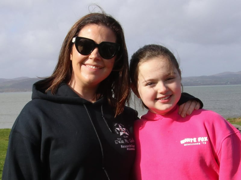 Meabh and Eireann pictured at The 10th Anniversary 5K walk in memory of the Buncrana Pier Tragedy Victims. (Photo - Deirdre Heaney, nwpresspics) : Buncrana Pier Tragedy 10th Anniversary Remembrance Walk. Photos: Deirdre Heaney, nwpresspics.