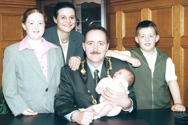 Mayor Cathal Crumley and family 2000.