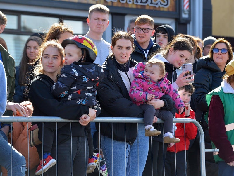 Spectators at the Easter Monday parade in Carndonagh. Photo: George Sweeney. DER2315GS – 76