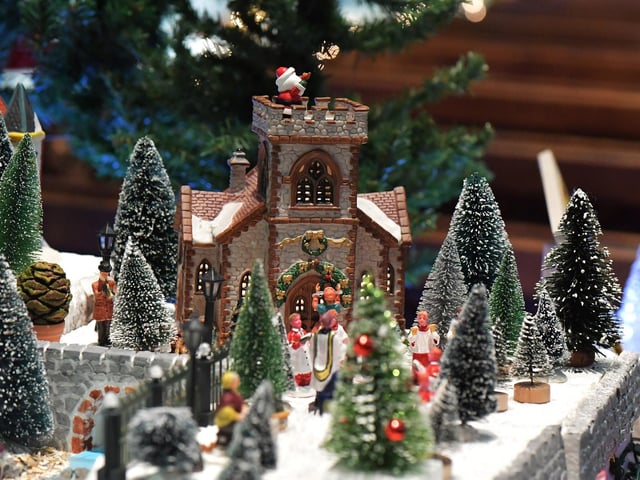 The exuberant Christmas display in St Columb’s Cathedral  marking the Christmas Festival.  Photo: George Sweeney