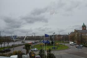 Queen's Quay roundabout and walkway in Derry (File picture).