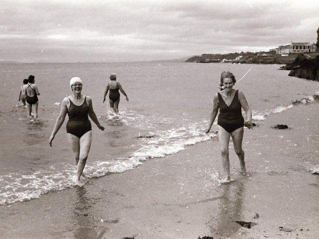 Christmas Day dippers in Moville.