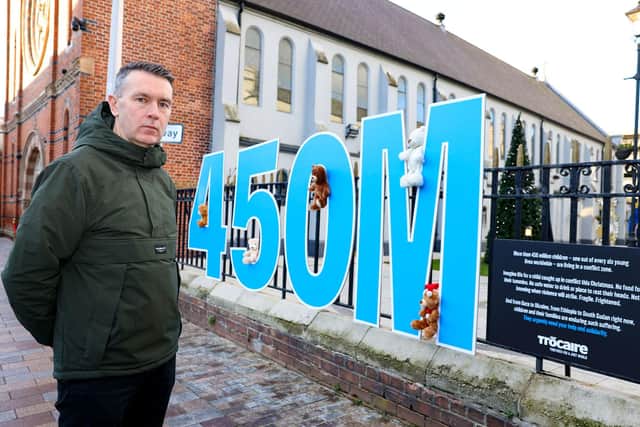 GAA legend and Trócaire Ambassador Oisin McConville has launched the Trócaire Christmas Appeal which this year focuses on ‘Children in Conflict’. The appeal is highlighting the fact that more than 450 million children in the world - one out of every six young lives - are living in a conflict zone. Oisin previously travelled to Gaza with Trócaire and Gaza is quite rightly in the headlines at the moment but it’s not just there where children are bearing the brunt of violence and conflict. From Gaza to Ukraine, from Ethiopia to Sudan, children are living in fear. Trócaire is asking people here at home to support the Christmas Appeal which will provide survival kits, emergency dignity kits and essential food baskets for these children and their families, as well as supporting critical work across Trócaire’s global programmes.