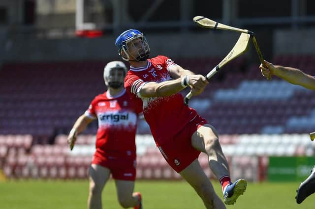 Thomas Brady's superb goal wasn't enough for Derry in Croke Park against London. Photo: George Sweeney