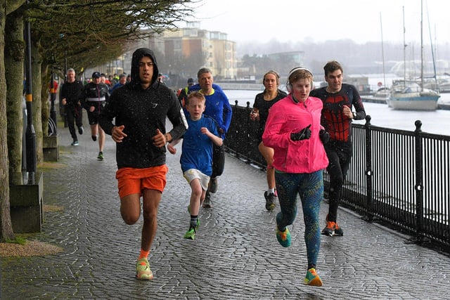 The rain and cold didn’t deter runners from participating in the weekly Derry City Parkrun on Saturday morning last. Photo: George Sweeney