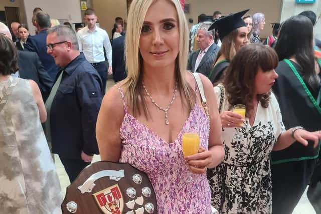 April was awarded Ulster University's NI Allstate Convocation Student of the Year award.