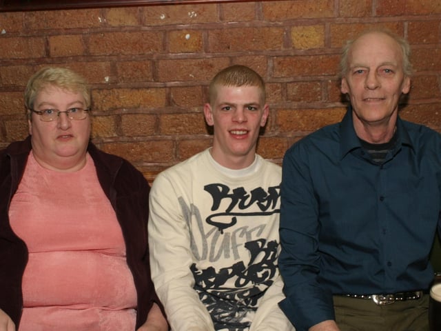 Having fun at Derry parties in 2004. Pat McCloskey & Ryan Gallagher