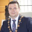 The new Mayor of Derry City and Strabane District Council, Ruairi McHugh pictured at his desk in the Guildhall, Derry on Monday afternoon. (Photo: Jim McCafferty Photography)