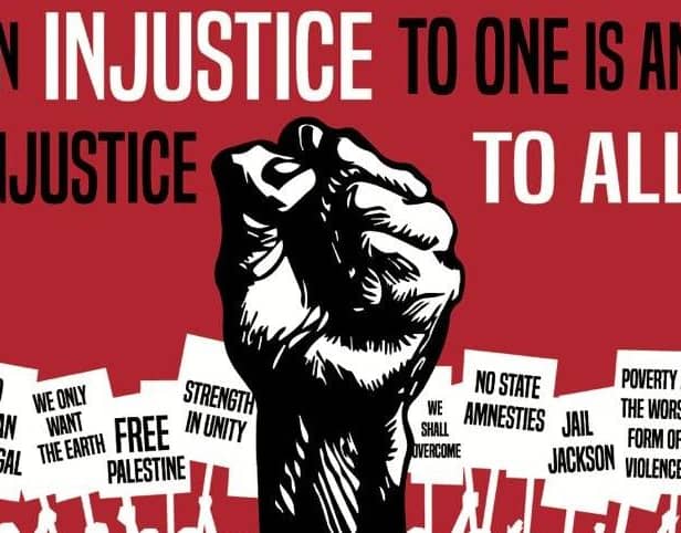 The poster for the Bloody Sunday March Committee's March for Justice.