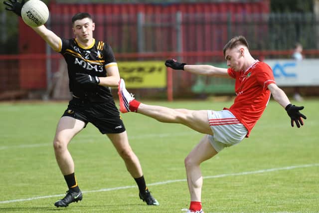 Oisin Porter in action for Sean Dolan's against Doire Colmcille on Saturday. (Photo: Keith Moore)