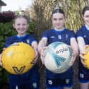 SOCCER GIRLS!. . . .Three of the girls who play with the school soccer team at Hollybush PS. From left, Mia Kelly-Fisher, Freya Friars and Ella Dunne.