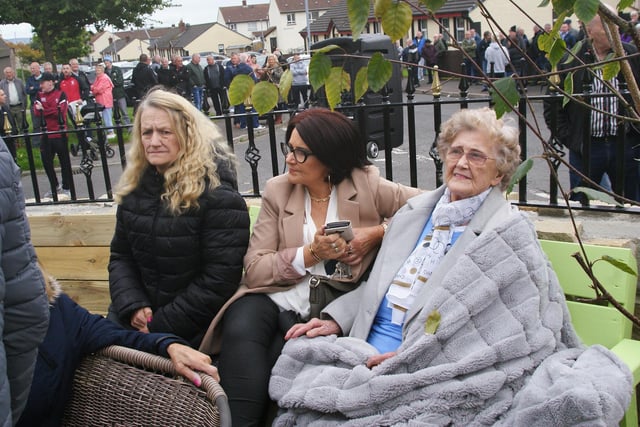 Bridie McBrearty at the launch of a new garden of tribute in memory of the 1981 hunger strikers and local republicans, including her son George who was shot dead in 1981.