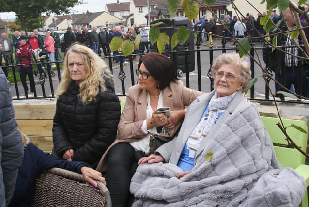 Bridie McBrearty at the launch of a new garden of tribute in memory of the 1981 hunger strikers and local republicans, including her son George who was shot dead in 1981.