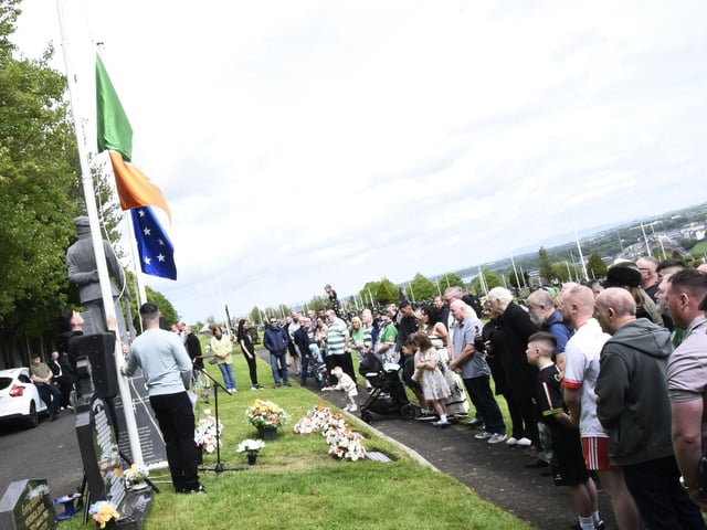 A moments silence : Patsy O'Hara Commemoration.