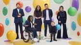 Jason Manford, Ade Adepitan, Alex Scott, Chris Ramsey, Lenny Rush and Mel Giedroyc