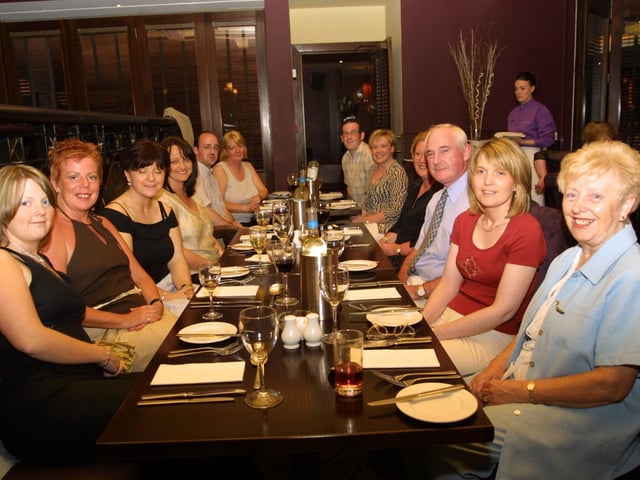 Pat Cassidy celebrating 30 years at Gallagher Travel in Da Vinci's.