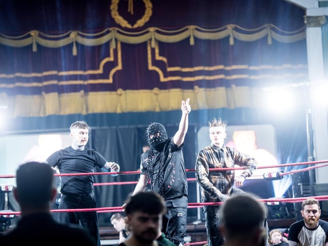 Some of the action at the Brawl in the Hall.