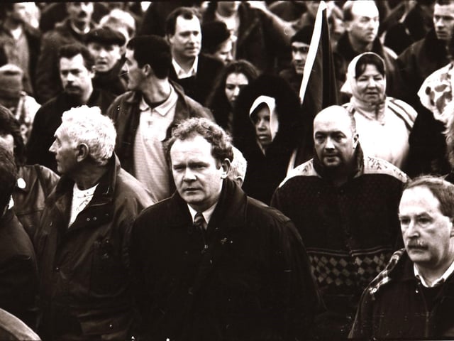 Scenes from the Bloody Sunday commemorative events in Derry in January 1996.