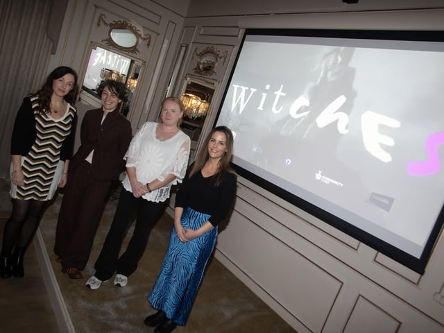 Pictured at Thursday's screening of 'Witches' are from left, Emma Thompson, Mara Cavalli, Michelle Kerr and Christine McBride. (Photos: Jim McCafferty Photography) : .