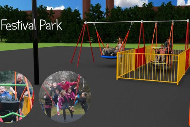 An artist's impression of what the new equipment would look like in the park.
