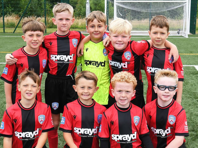 The Coleraine FC Peacocks under-8's team which took part in the O'Neills Foyle Cup.