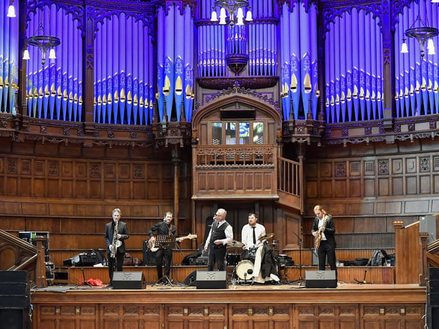 The Roaring Forties swing and rock 'n' roll band pictured during their Jazz Festival performance in the Guildhall.  Photo: George Sweeney